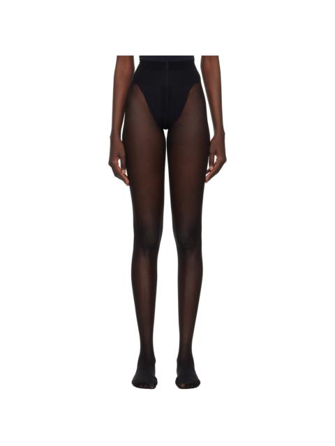 Black Individual 10 Back Seam Tights