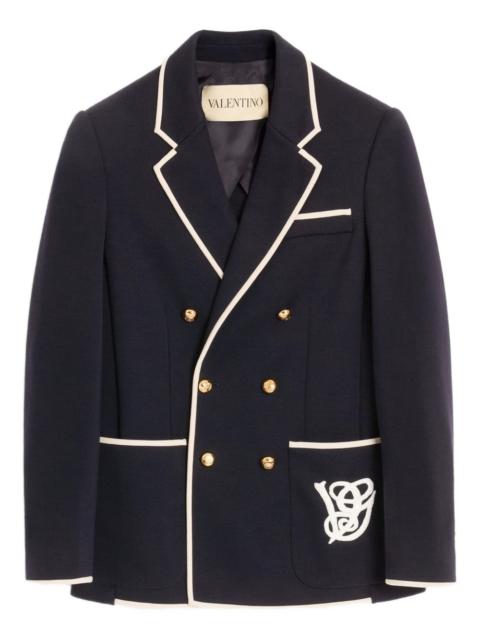 double-breasted wool blazer