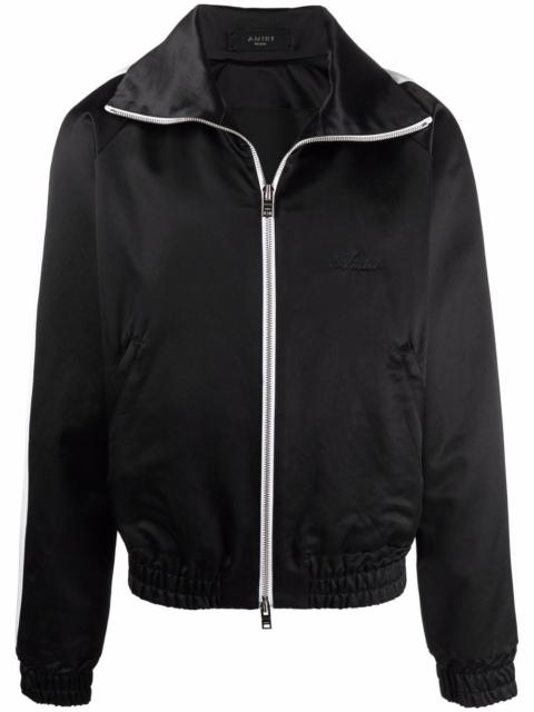 sateen zipped track jacket