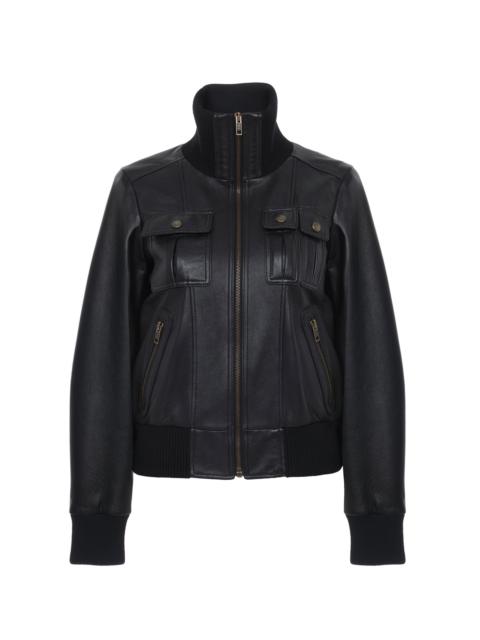 SHORT BLOUSON IN LEATHER