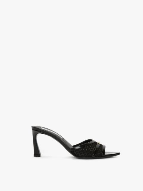 Mesh Open Toe Mule In Black