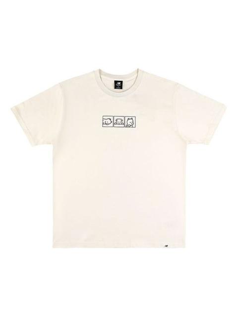 New Balance x Noritake Unisex Printing Round-neck Ivory AMT12389-RSI