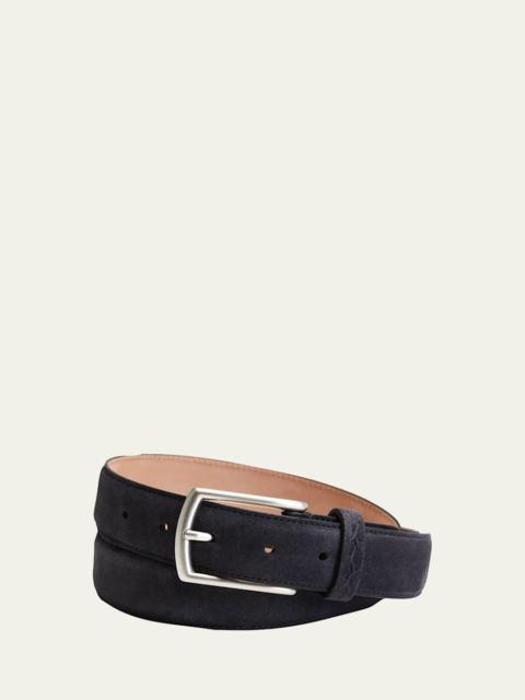 Men's Triple Stitch Leather Belt