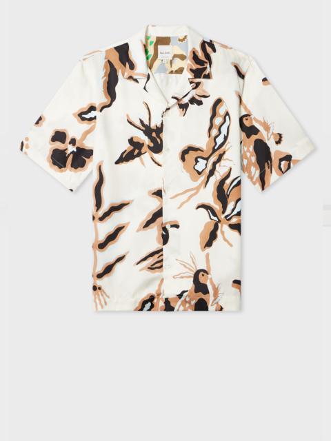 Ecru 'Bohemia' Print Short-Sleeve Shirt