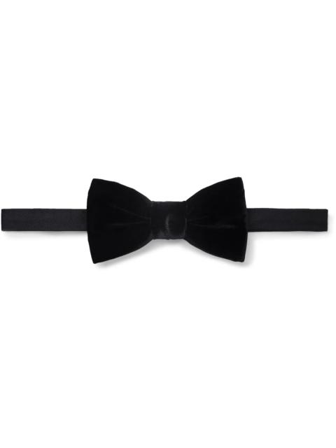 Pre-Tied Velvet and Silk Bow Tie
