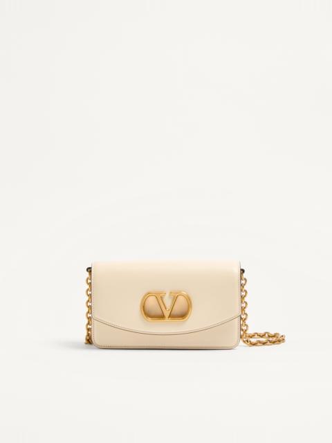 VALENTINO GARAVANI VAIN CLUTCH BAG IN SHINY CALFSKIN