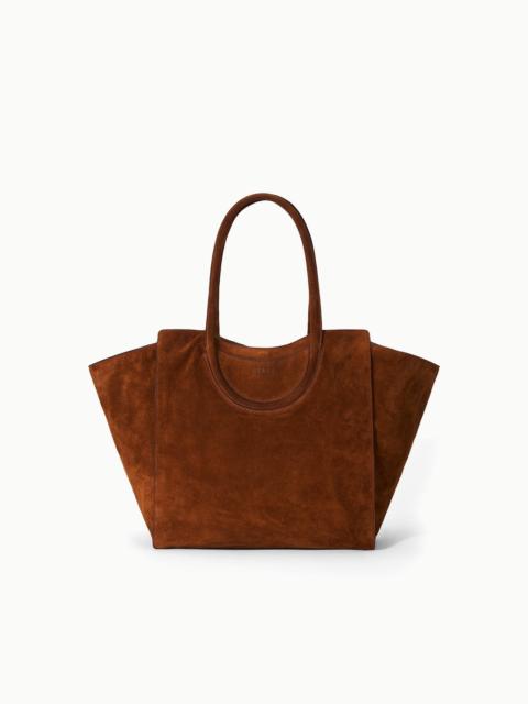 STAUD MAUDE TOTE BAG TABAC SUEDE