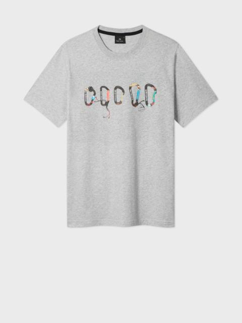 Grey 'Carabiner' Print T-Shirt