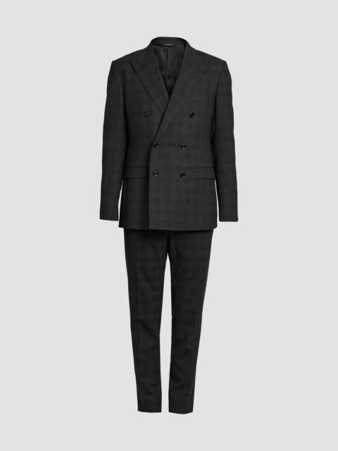 Men's Plaid Wool-Blend Double-Breasted Suit - Quadri Check Tartan