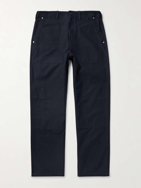 Straight-Leg Panelled Cotton Trousers