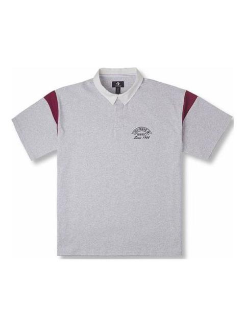 Converse Retro Polo Shirt 'Grey' 10026173-A02