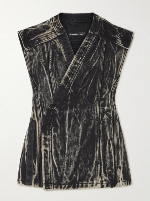 Bleached Denim Vest