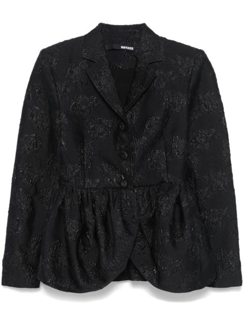 cloqué-effect draped-detailing blazer