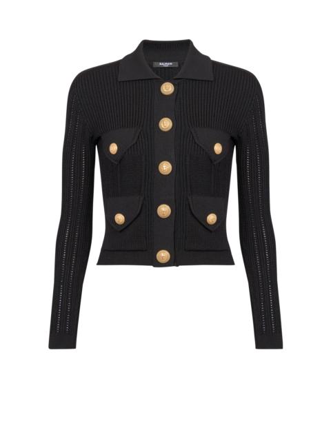 Buttoned knit cardigan