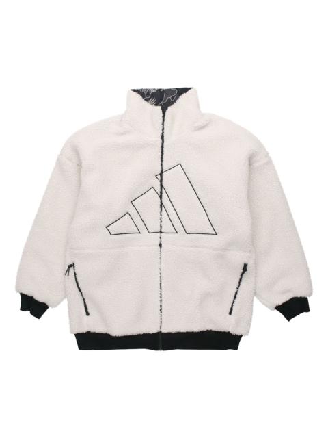 adidas Aop Rev Jkt Reversable Fleece Jacket Men Grey GT6477