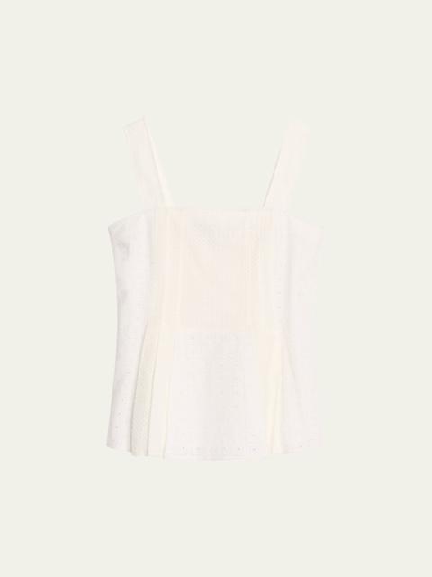 Broderie Anglaise Sleeveless Top