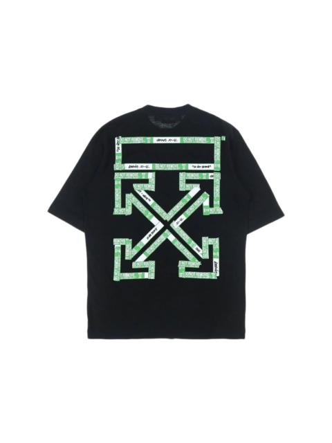 OFF-WHITE Tape Arrows PKT Skate T-Shirt Black/Green Fluo