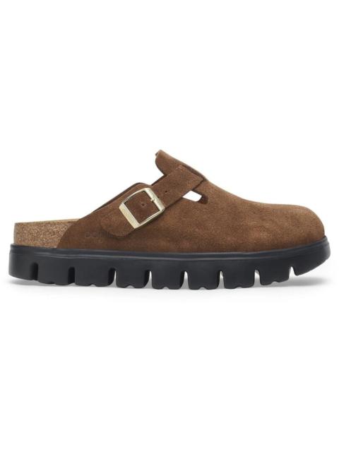 Birkenstock Boston Chunky Suede Dark Tea Black (Women's)