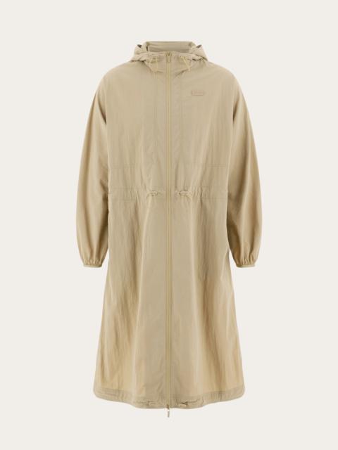 Technical hooded parka