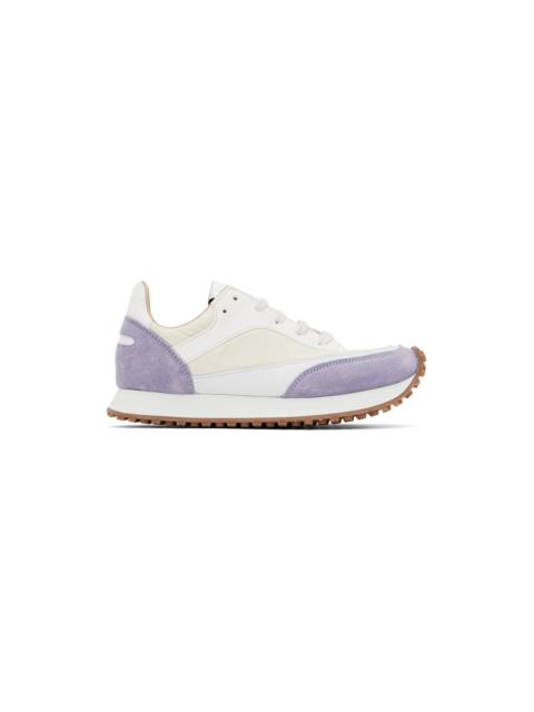 White & Purple Tempo Sneakers