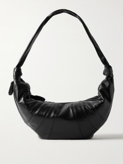 Croissant Large Paneled Leather Shoulder Bag