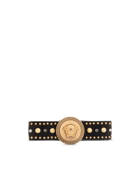 medusa studded leather hair clip