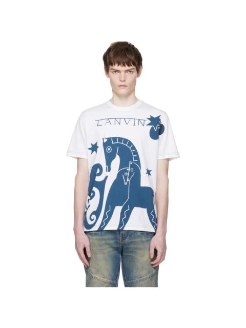 White Lunar Year Print T-shirt