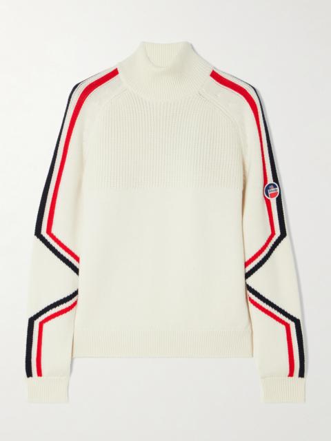 Alea Striped Wool-jacquard Turtleneck Sweater