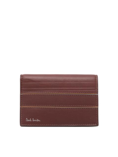 STRIPED LEATHER WALLET