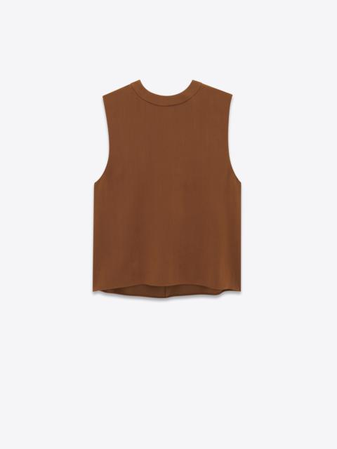 tank top in silk satin crepe