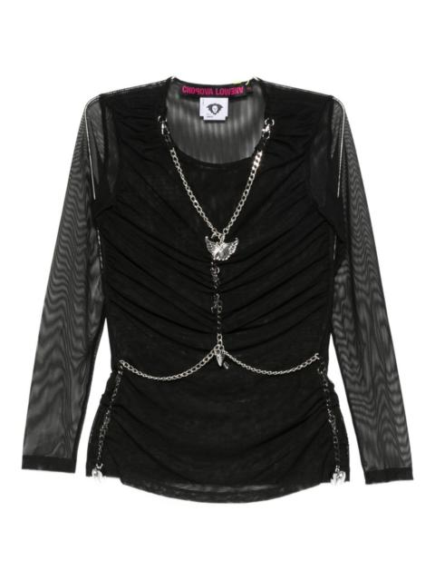 chain-embellished top