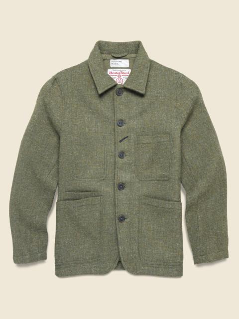 Harris Tweed Bakers Chore Jacket - Green