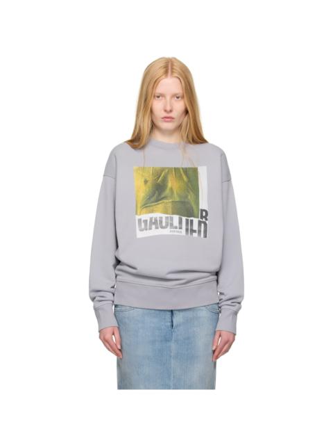 SSENSE Exclusive Gray Cotton Water Print Sweatshirt