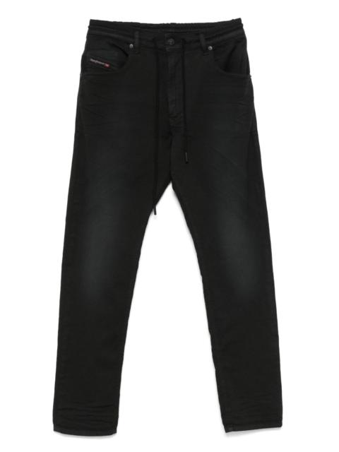 logo-embroidered jeans