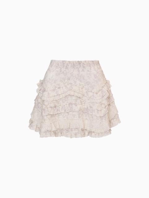 Serevina Lace Printed Cotton Mini Skirt