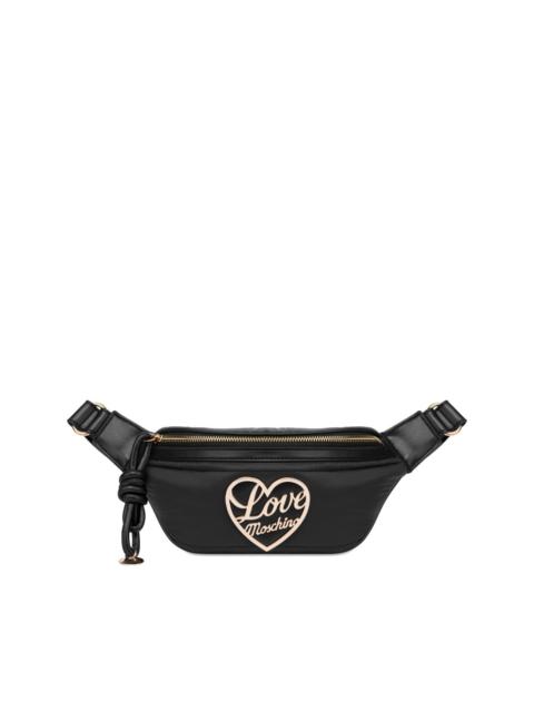 logo-plaque belt bag