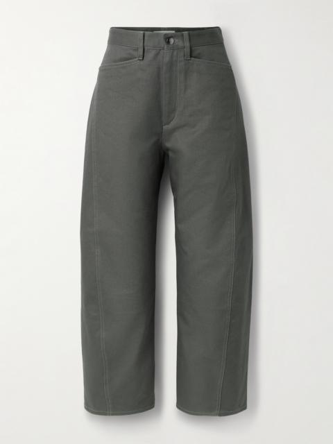 Bow High-rise Barrel-leg Organic Jeans