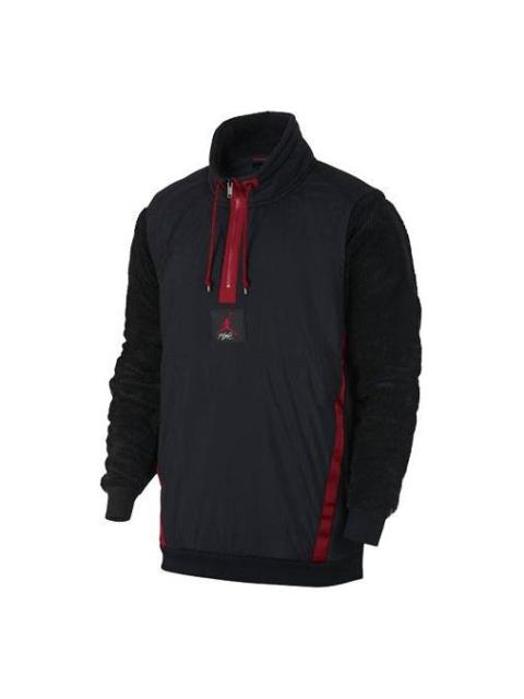 Air Jordan Sports Pullover Fleece Lined Jacket Black AH6256-010