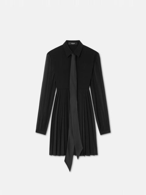 Crêpe de Chine Lavallière Mini Dress