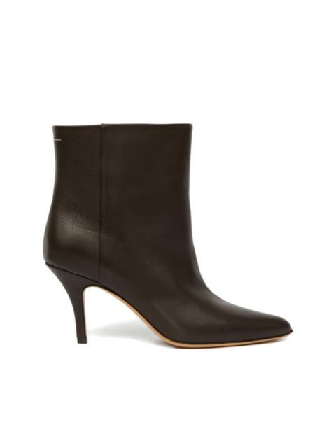 pointed-toe leather ankle boots