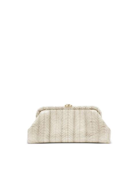 Skylar snakeskin-effect clasp clutch bag