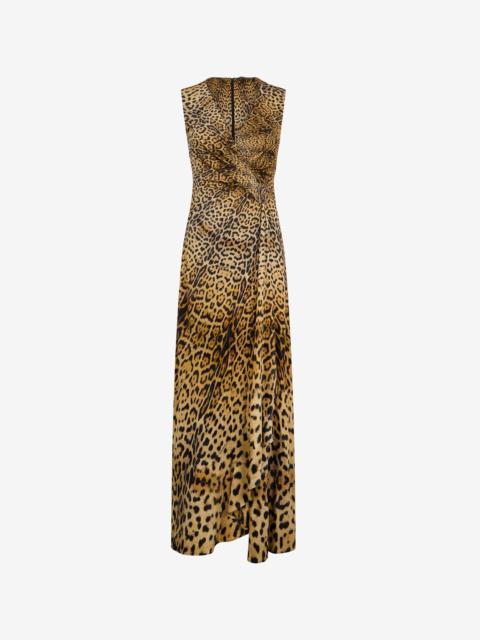 Long Dress with Jaguar Skin Print