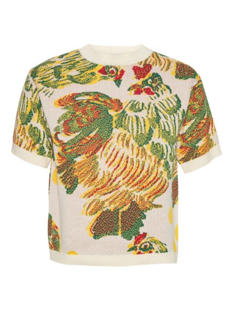 chicken-motif T-shirt