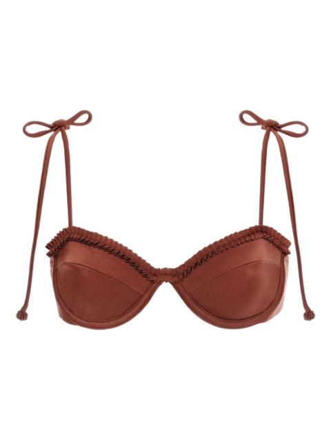 Madelyn ruffled-trim bikini top