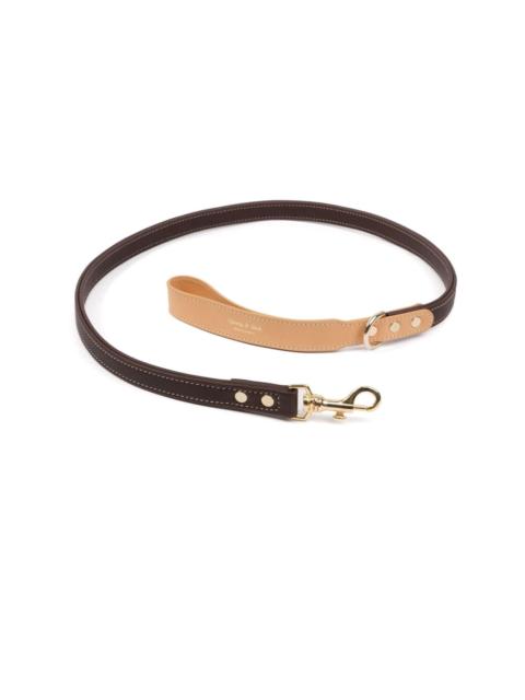 logo-stamp leather dog leash