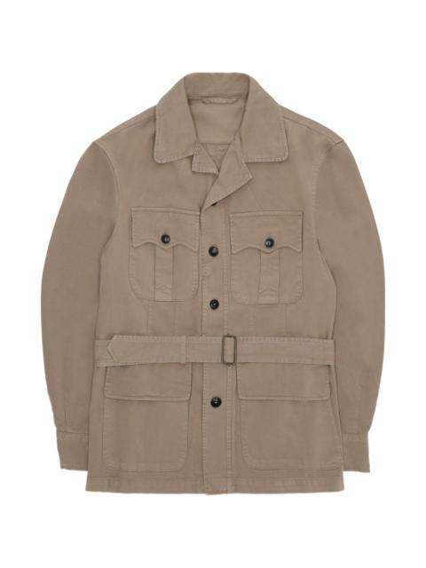 Clint belted chest-pockets jacket