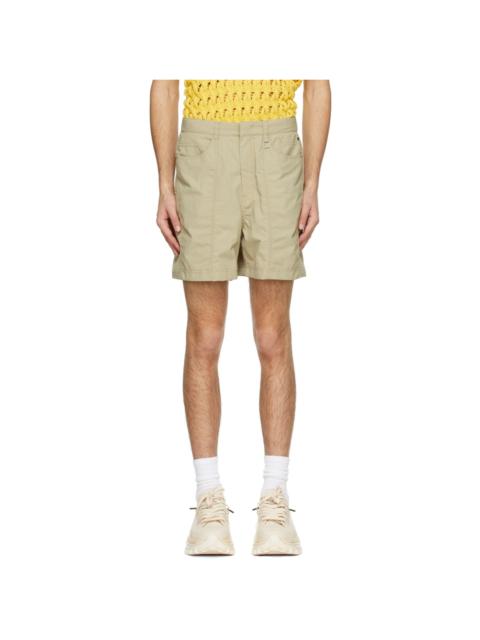 Beige Nylon Shorts