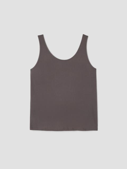 Stretch Silk Jersey Scoop Neck Tank