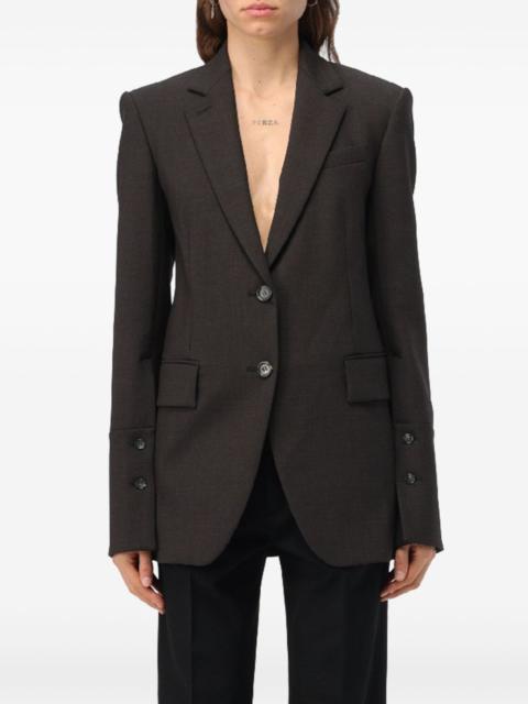 buttoned single-breasted blazer
