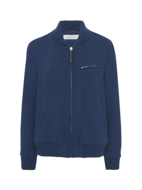 Winslow Bomber in Electric Navy Speckled Cashmere